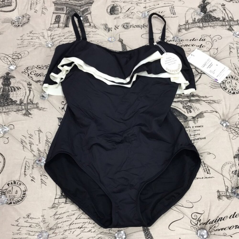 Coco Reef Contours Ruffled Strapless Tummy-Control - Picture 3 of 10